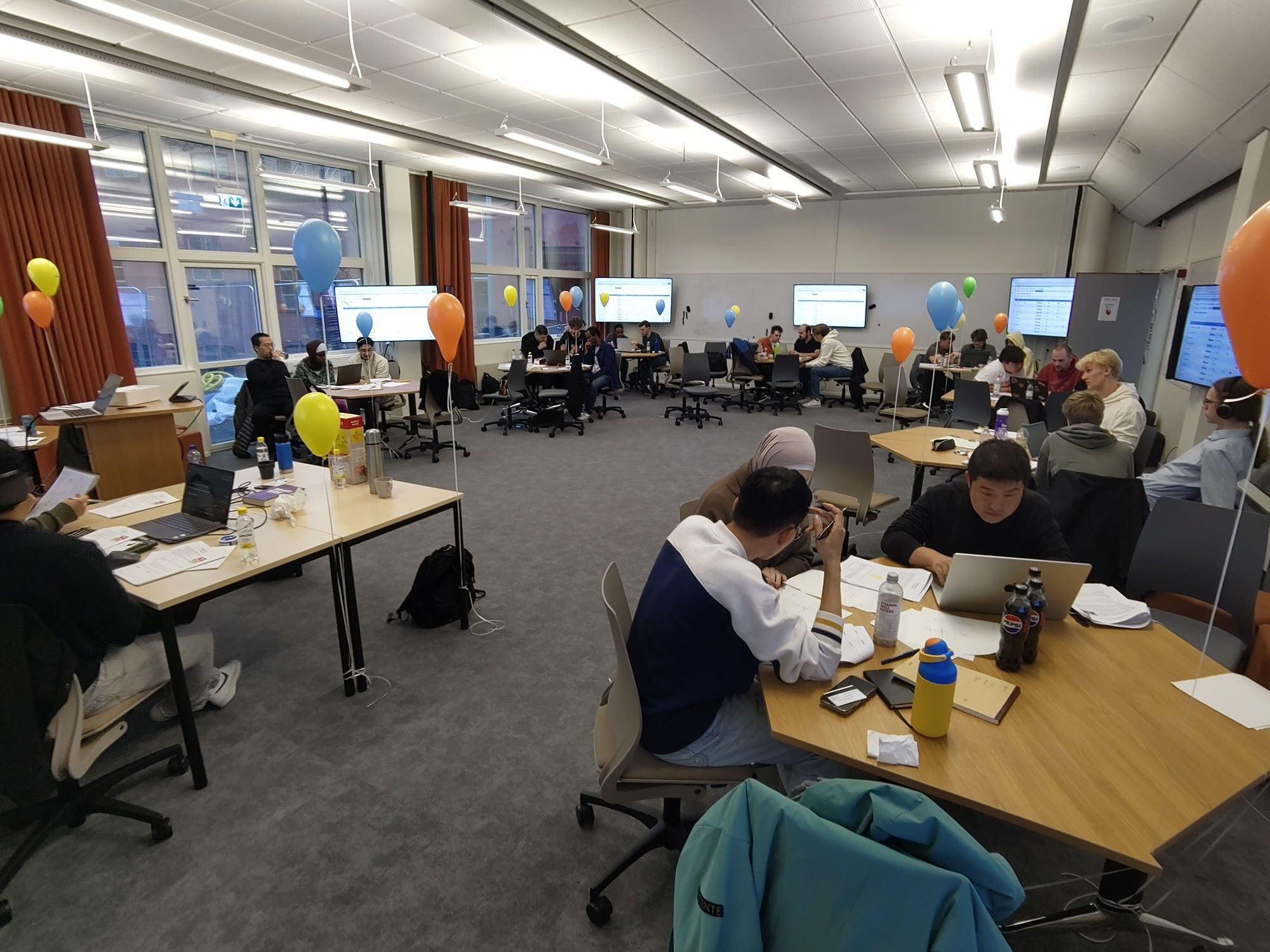 Students in competition.