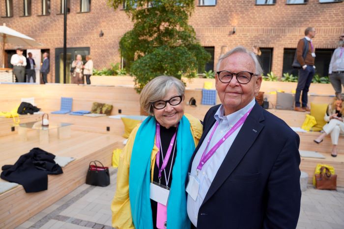 Christina Hamrin, styrelseordförande Hamrin-stiftelsen med Leif Melin som var med och grundade CeFEO 2005.