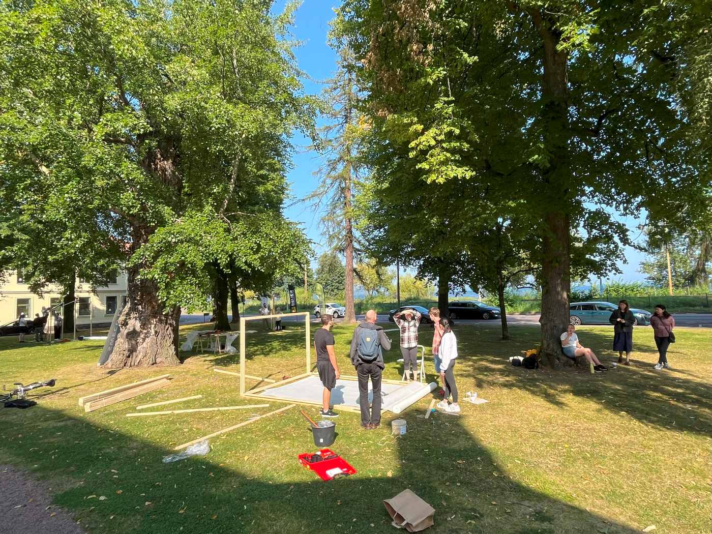 JTH students by Kristine church in Jönköping.