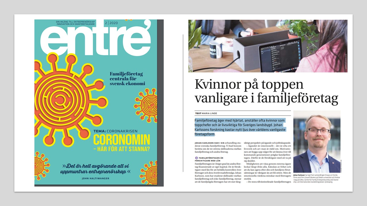 CeFEO Researcher Johan Karlsson featured in Entrè magazine